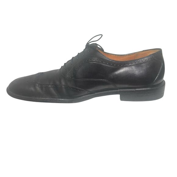 Salvatore Ferragamo Made in Italy Black Calfskin Leather Wingtips Oxfords 11D main image 13